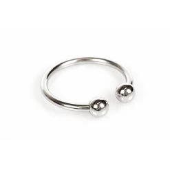 Open Eikelring Met Balletjes