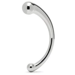 De Curvy Roestvrijstalen Dubbele G-Spot Dildo