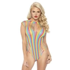 Leg Avenue – Shredded Opaque Cut Out Teddy