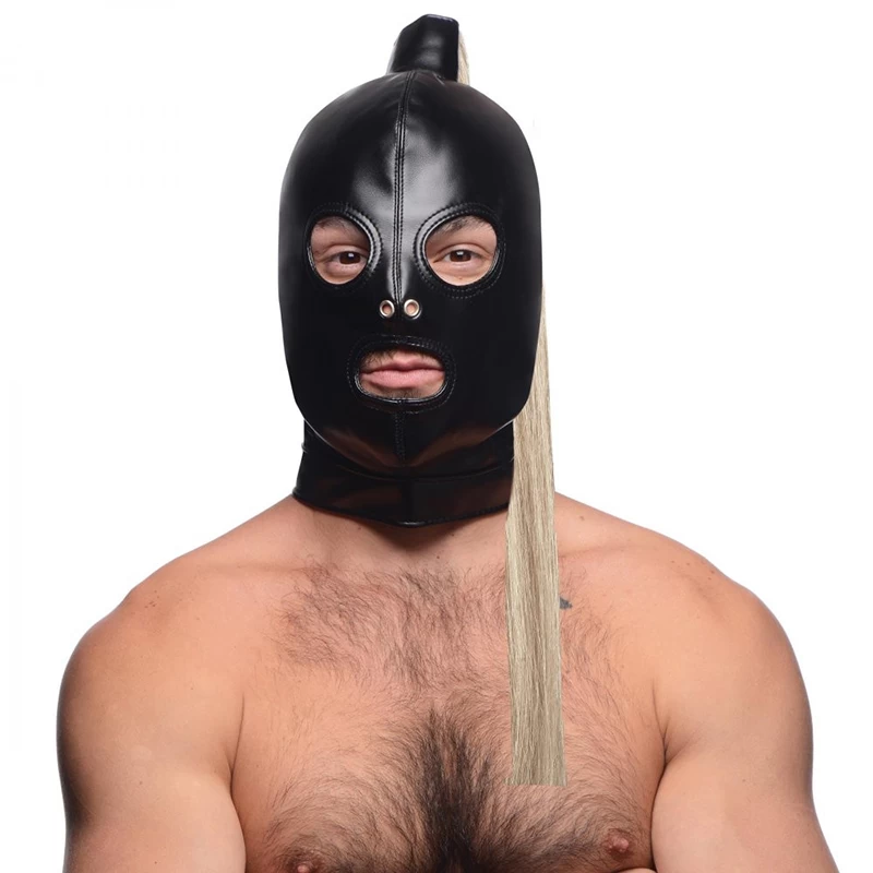 Bondage Masker Met Paardenstaart - Afbeelding 5