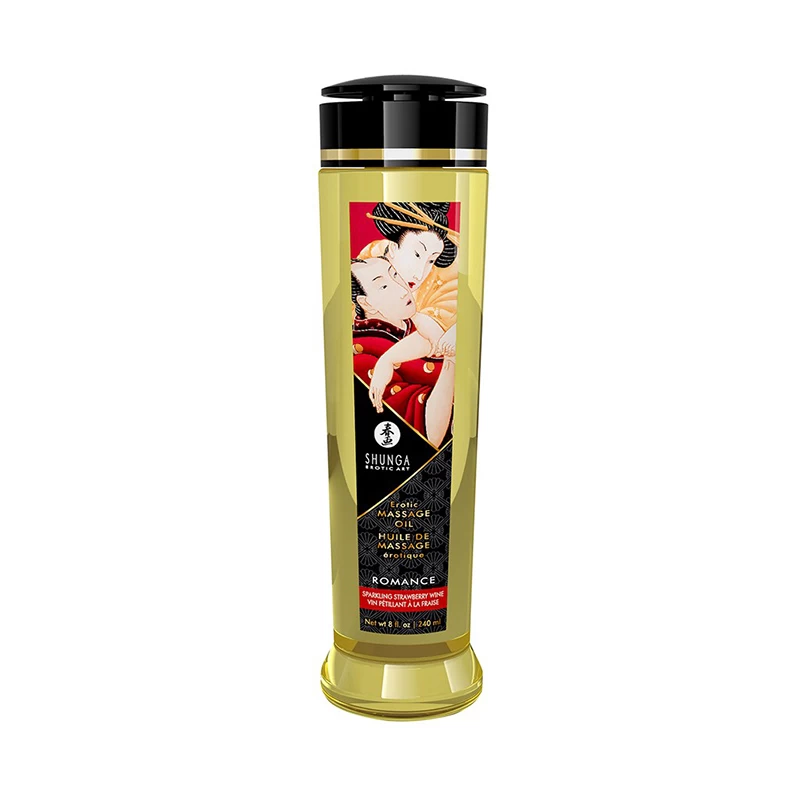 Shunga – Massage Olie Romantiek Aardbeien & Champagne - Afbeelding 2