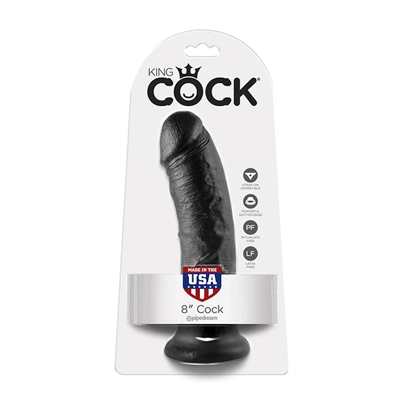 8 Inch Cock β Black - Afbeelding 2