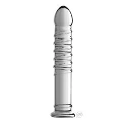 Master Series- Behemoth Ribbed Glazen XL Dildo